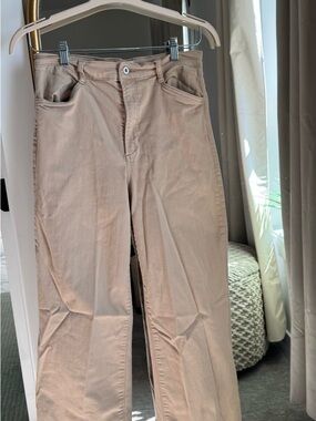 Favorite Daughter Wide-Leg High-Rise Jeans in Tan